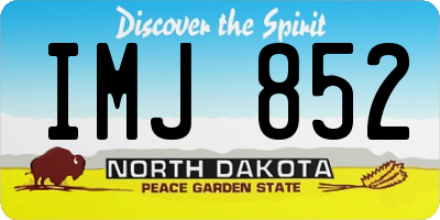 ND license plate IMJ852