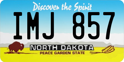 ND license plate IMJ857