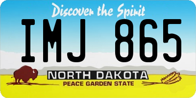 ND license plate IMJ865