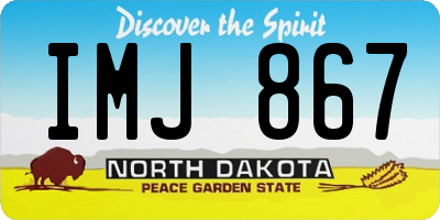 ND license plate IMJ867