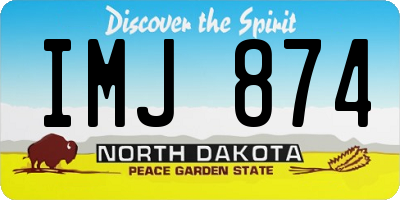 ND license plate IMJ874