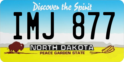 ND license plate IMJ877