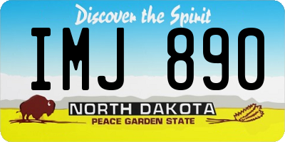 ND license plate IMJ890
