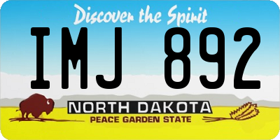 ND license plate IMJ892