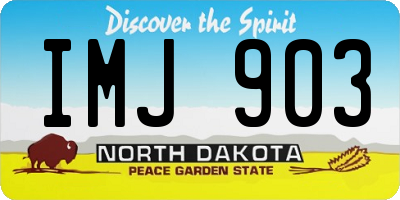 ND license plate IMJ903