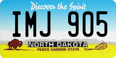 ND license plate IMJ905