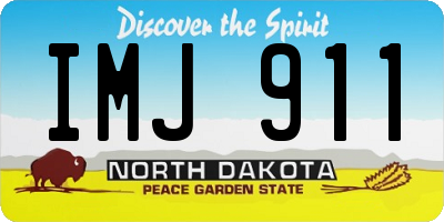 ND license plate IMJ911