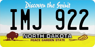 ND license plate IMJ922
