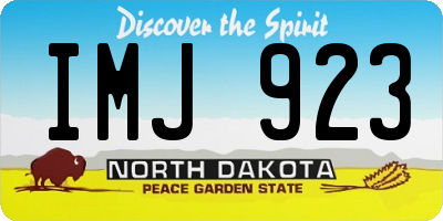 ND license plate IMJ923