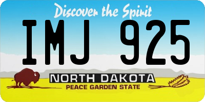 ND license plate IMJ925