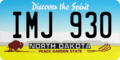 ND license plate IMJ930