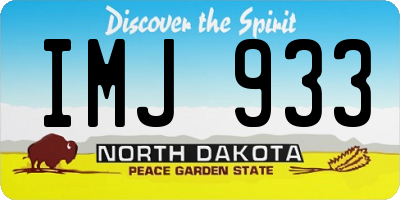 ND license plate IMJ933