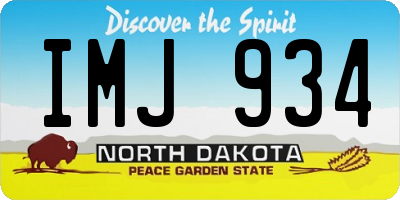 ND license plate IMJ934