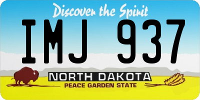 ND license plate IMJ937