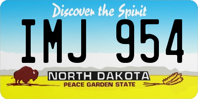 ND license plate IMJ954