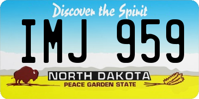 ND license plate IMJ959