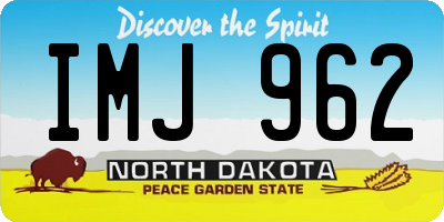 ND license plate IMJ962