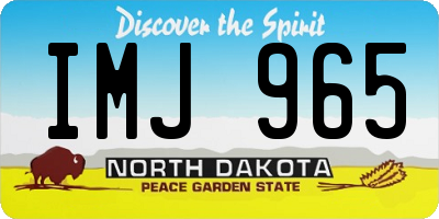 ND license plate IMJ965