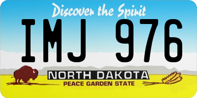 ND license plate IMJ976
