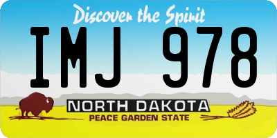 ND license plate IMJ978