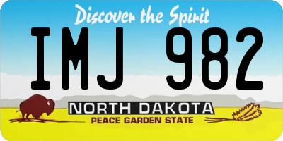 ND license plate IMJ982