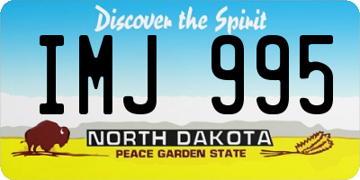 ND license plate IMJ995