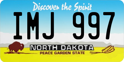 ND license plate IMJ997