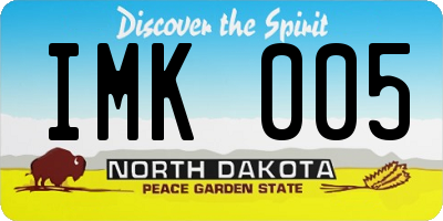 ND license plate IMK005