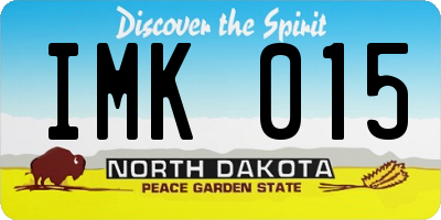 ND license plate IMK015