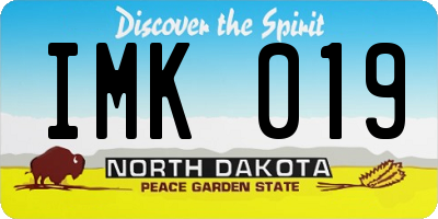 ND license plate IMK019