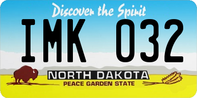 ND license plate IMK032