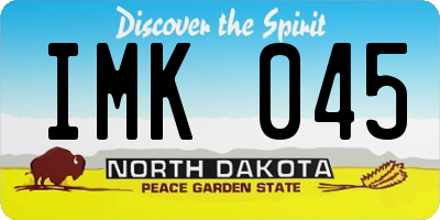 ND license plate IMK045