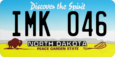 ND license plate IMK046
