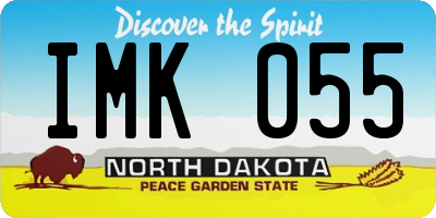ND license plate IMK055