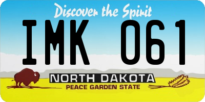 ND license plate IMK061