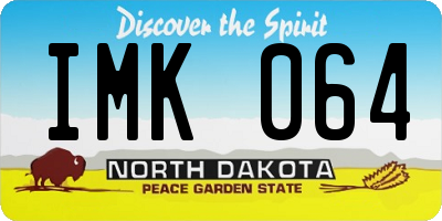 ND license plate IMK064