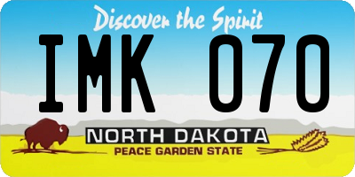 ND license plate IMK070