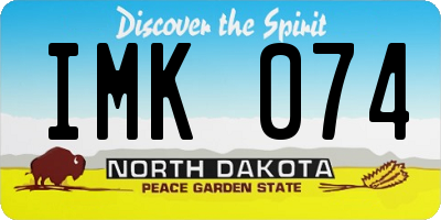 ND license plate IMK074