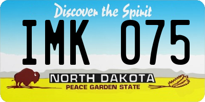 ND license plate IMK075