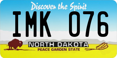 ND license plate IMK076