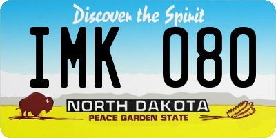 ND license plate IMK080