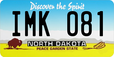 ND license plate IMK081