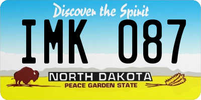 ND license plate IMK087