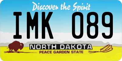 ND license plate IMK089