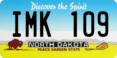 ND license plate IMK109