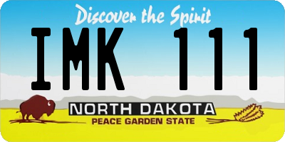 ND license plate IMK111