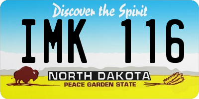 ND license plate IMK116