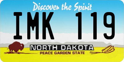 ND license plate IMK119