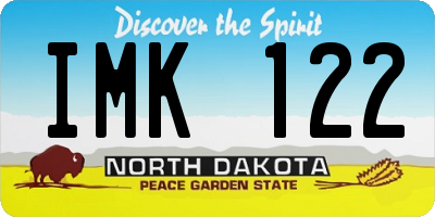 ND license plate IMK122