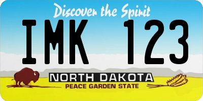 ND license plate IMK123